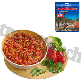 Travellunch Outdoornahrung Hauptgericht Veggie-Bolognese mit Pasta 250g Doppelpack für 2 Mahlzeiten