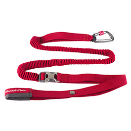 Mountain Paws Hundeleine Shock Absorber elastisch mit Sicherheitskarabiner rot