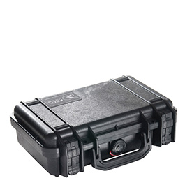 Peli Box 1170 Hard Case ohne Schaumstoffeinlage wasserdicht schwarz Innenmaß 26,8 x 15,3 x 8 cm