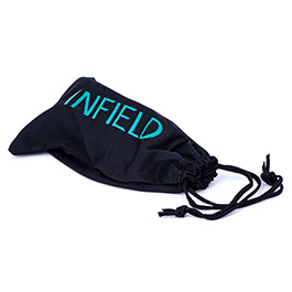 Infield 2in1 Brillenetui/Brillenputztuch Mikrofaser schwarz