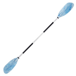 Basic Nature Doppelpaddel 220 cm Aluminium wei-blau