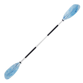 Basic Nature Doppelpaddel 230 cm Aluminium wei-blau