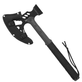Buckshot Knives Survival Axt Tomahawk mit Tools inkl. Nylontasche schwarz Bild 4