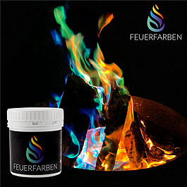   Feuerfarben Pulver 250g fr bunte Flammen in Feuerschale, Lagerfeuer, Kaminofen, usw