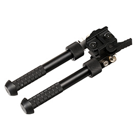 APS Tactical 5 Position Zweibein mit 21mm QD-Halterung - Gummife 158 - 238 mm schwarz