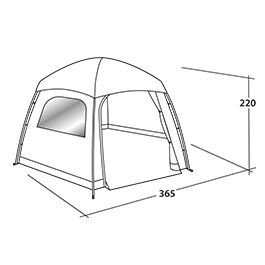 Easy Camp Familienzelt Moonlight Yurt für max. 6 Personen grau/khaki Bild 1 xxx: