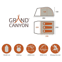 Grand Canyon Zelt Topeka 3 für max. 3 Personen grün Bild 2