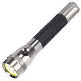 MetMaxx LED-Taschenlampe MegaPowerMulti 28 cm silber