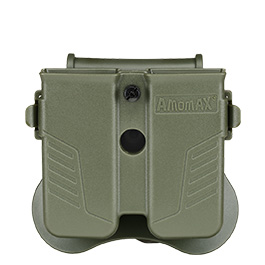 Amomax Doppel-Magazinholster Polymer Paddle f. Single- / Double-Stack Magazine oliv