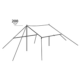 Kleinbild 1 Easy Camp Tarp 3 x 3 m inkl. Gestnge Granite Grey