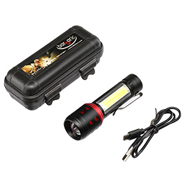 Barbaric LED-Taschenlampe mit Akku und Flutlicht schwarz Bild 3