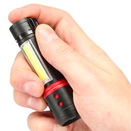 Barbaric LED-Taschenlampe mit Akku und Flutlicht schwarz Bild 7