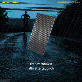 Nitecore Powerbank NB10000 mit Carbongehäuse 10000mAh extrem leicht und Ultrakompakt Bild 4