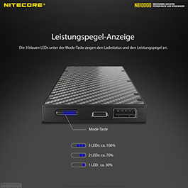 Nitecore Powerbank NB10000 mit Carbongehäuse 10000mAh extrem leicht und Ultrakompakt Bild 7