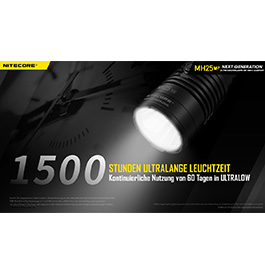 Nitecore LED-Taschenlampe MH25 V2 1300 Lumen inkl. Akku und Nylonholster schwarz Bild 3