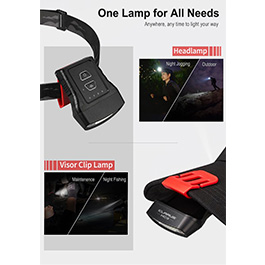 Klarus LED Cliplampe HC3 mit Sensor 100 ANSI Lumen schwarz/rot Bild 2