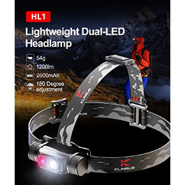 Klarus LED-Stirnlampe HL1 1200 Lumen Aluminium schwarz Bild 1 xxx: