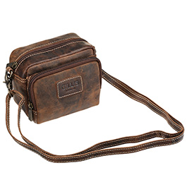 Gillis Leder Tasche Trafalgar Mini mit Tragegurt Vintage Braun