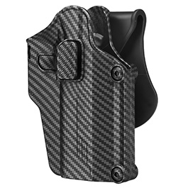 Amomax Per-Fit Universal Tactical Holster Polymer Paddle - passend für über 80 Pistolen Rechts Carbon-Design Bild 7