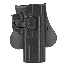 Amomax Tactical Holster Polymer Paddle für Cyma CM.127 / ASG Challenger XP17 AEP Rechts schwarz