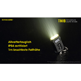 Nitecore LED-Schlüssellampe TINI 2 500 Lumen USB grau Bild 10