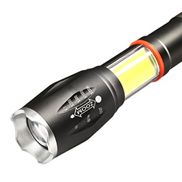 LED-Taschenlampe CQB mit Zoom Aluminium schwarz Bild 5