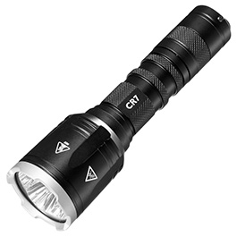 Nitecore LED-Taschenlampe CR7 Chameleon 2500 Lumen Weiß- und Rotlicht inkl. Akku, Holster und Lanyard schwarz