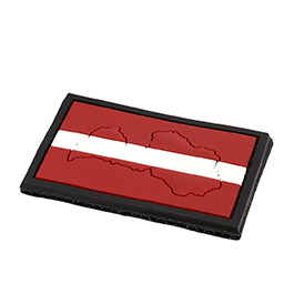 101 INC. 3D Rubber Patch mit Klettfläche Lettland mit Kontur fullcolor Bild 1 xxx: