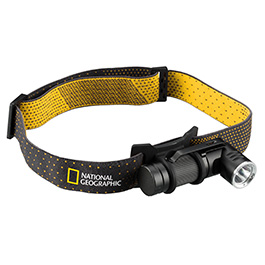 National Geographic LED-Taschenlampe Iluminos 450 mit Kopfhalterung Aluminium 450 Lumen schwarz