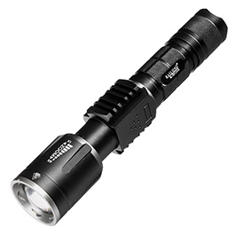 Bailong LED-Taschenlampe Tactical schwarz inkl. Kabelschalter, Akku und Ladegerät