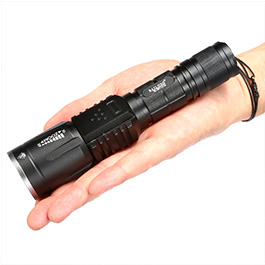 Bailong LED-Taschenlampe Tactical schwarz inkl. Kabelschalter, Akku und Ladegerät Bild 3