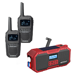 Albrecht Notfallset PMR-Advanced 3 tlg. 2 x Tactalk Outdoor Funkgert und DR 112 DAB+ Outdoor-Kurbelradio