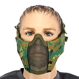 Nuprol Mesh Mask V5 Gittermaske Lower Face Shield mit Ohrabdeckung Digital Woodland Bild 1 xxx: