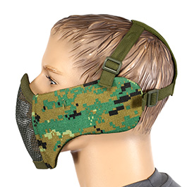 Nuprol Mesh Mask V5 Gittermaske Lower Face Shield mit Ohrabdeckung Digital Woodland Bild 3