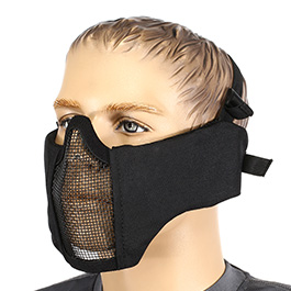 Nuprol Mesh Mask V5 Gittermaske Lower Face Shield mit Ohrabdeckung schwarz