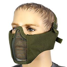 Nuprol Mesh Mask V5 Gittermaske Lower Face Shield mit Ohrabdeckung oliv