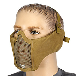 Nuprol Mesh Mask V5 Gittermaske Lower Face Shield mit Ohrabdeckung tan