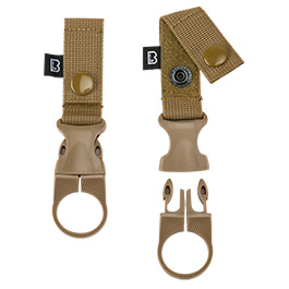 Brandit Grtelschlaufe mit Flaschenhalter 2er Pack camel