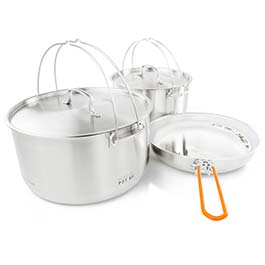 GSI Camping Kochgeschirr Troop Cookset Edelstahl