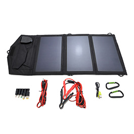 Basic Nature Solar-Ladegert Offroad fr 12V, 18V und USB Gerte faltbar