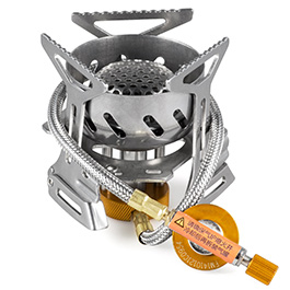Fire Maple Gaskocher Spark mit integriertem Windschutz für Schraubgaskartuschen inkl. Feuerstarter Bild 3