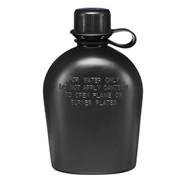 US Feldflasche 1 Liter Kunststoff schwarz
