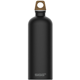 SIGG Alutrinkflasche Traveller MyPlanet Direction Plain 1 Liter Schraubverschluss schwarz