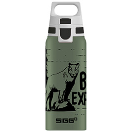 SIGG Alutrinkflasche WMB One Brave Mountain Lion 0,6 Liter Einhandverschluss oliv