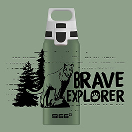 SIGG Alutrinkflasche WMB One Brave Mountain Lion 0,6 Liter Einhandverschluss oliv Bild 1 xxx: