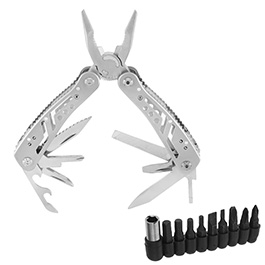 Multitool 13in1 silber inkl. Grteltasche und Bitset