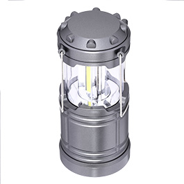 COB LED Laterne Big 260 Lumen batteriebetrieben mit Magnetfu silber