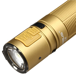 Klarus LED Taschenlampe E2 1600 Lumen Desert Tan  inkl. Handschlaufe, Aufbewahrungstasche und Gürtelclip Bild 6