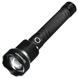 LED-Taschenlampe mit Zoom und Strobe-Funktion 800 Lumen schwarz inkl. Akku