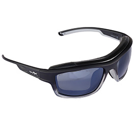 Wiley X Brille Ozon dunkelgrau/grau Glser Silver Flash verspiegelt inkl. Brillenetui und Click A.I.R Dichtung